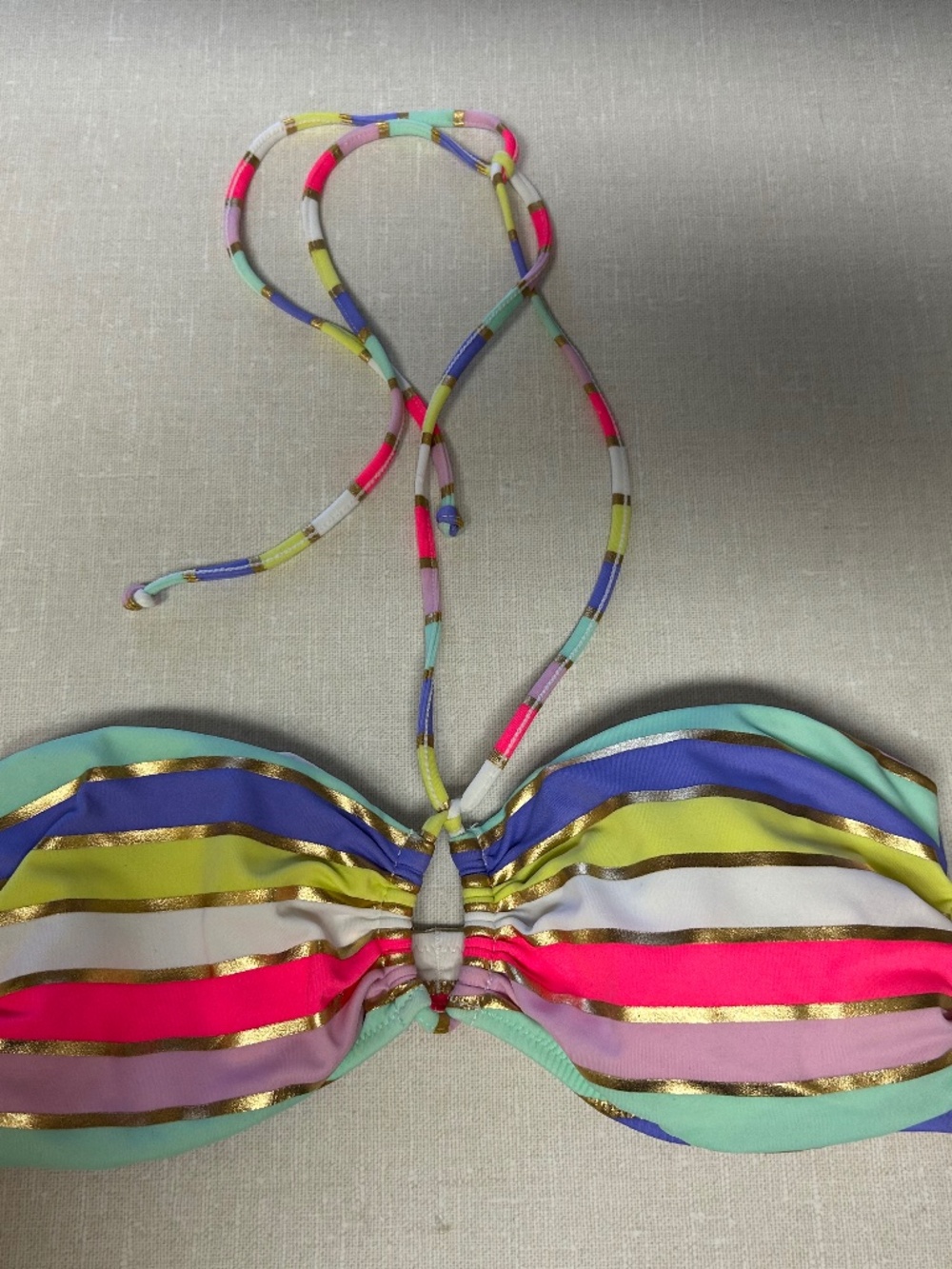 Victorias Secret Striped Bikini Top
